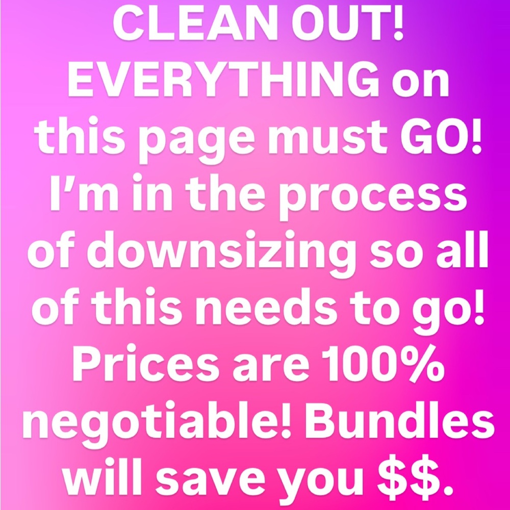 Clearance Sale Announcement